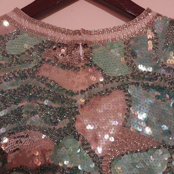 Oleg Cassini Black Tie 80's RARE VTG Blouse 🔥Bring The Heat Host Pick🔥 - Picture 4 of 4